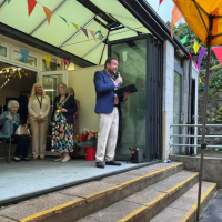 McMillan Nursery School Trustee making a speech
